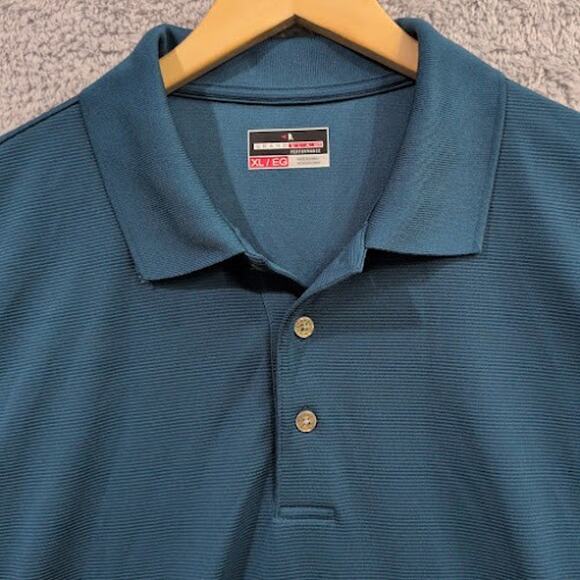 Grand Slam Performance Golf Shirt Men's XL Polo UPF 50 Wicking Deep Teal NWT - Picture 4 of 11